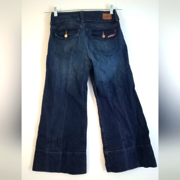 Hint Wide Legged Cuffed Flap Pocket Button Jeans-Size 5 - Picture 2 of 9
